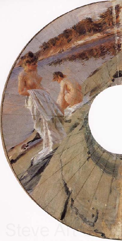 Anders Zorn Les baigneuses, study Norge oil painting art